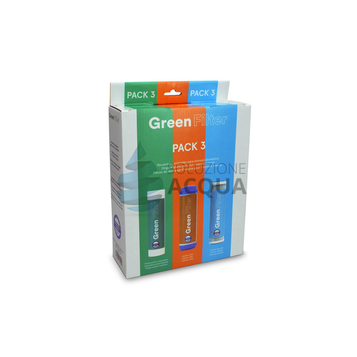 Green Filter Cartuccia Filtro Sedimento Polipropilene Avvolto 9-3/4 1 Micron Adatto X 10