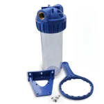 Contenitore filtro 10" IN-OUT 3/4" con chiave e staffa