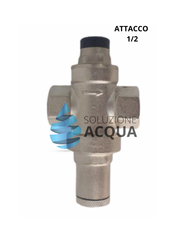 Riduttore di pressione acqua F/F 1/2" con attacco manometro